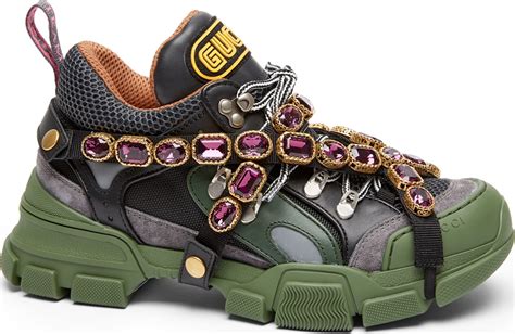 gucci shoes flashtrek mens|gucci jeweled sneakers price.